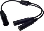 Wirenest GA Twin Plug to Airbus 5 Pin XLR Headset Adapter - Dual General Aviation PJ-055 (.206") and PJ-068 (.25") Jacks Connector - Compatible with Most Major Brand Pilot Headsets - Image 1