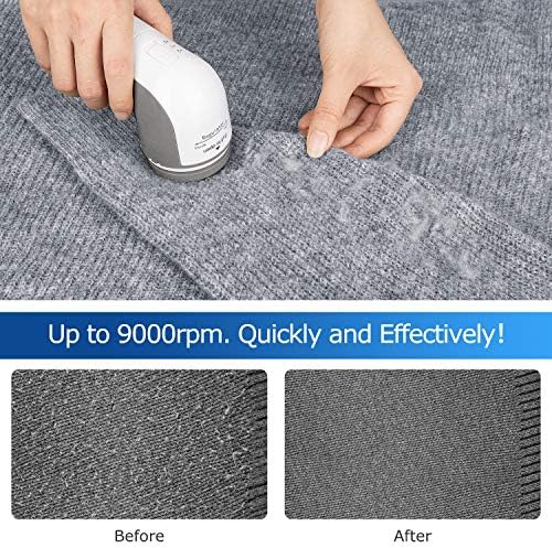 Beautural portable lint remover showing the stainless steel blade assembly