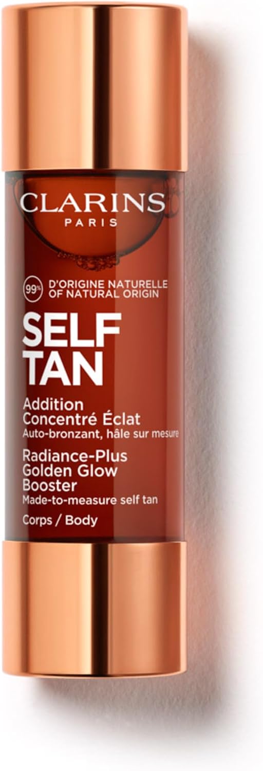 Clarins self tanning body booster front view container