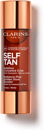Clarins self tanning body booster front view container