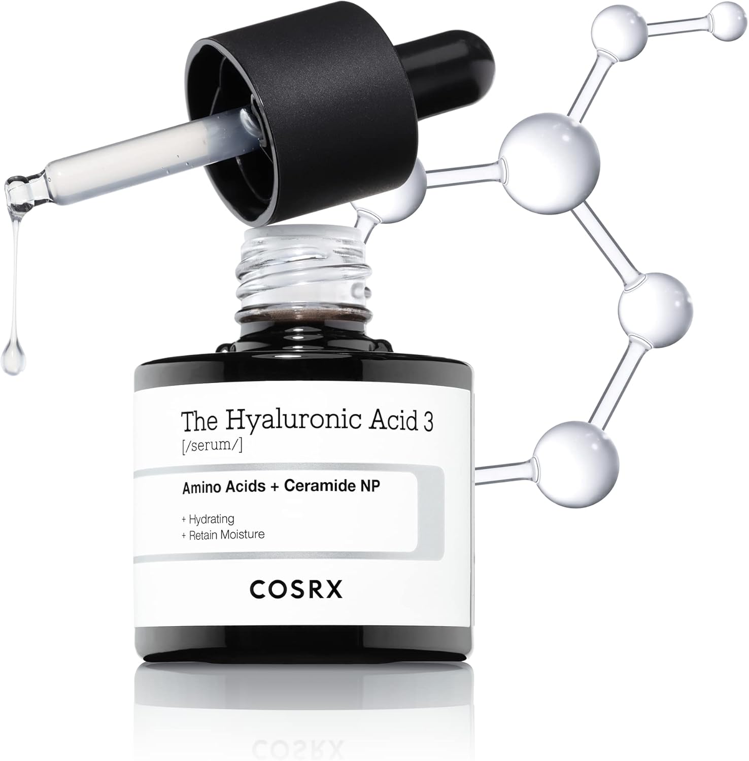 COSRX Pure Sodium Hyaluronic Acid 3% Serum 20ml bottle for deep hydration
