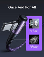 Demonstration of the flexible and durable nylon braided texture of the AINOPE cable.