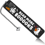 Raddimelo wicked bookmark front view with ghost charm and chain