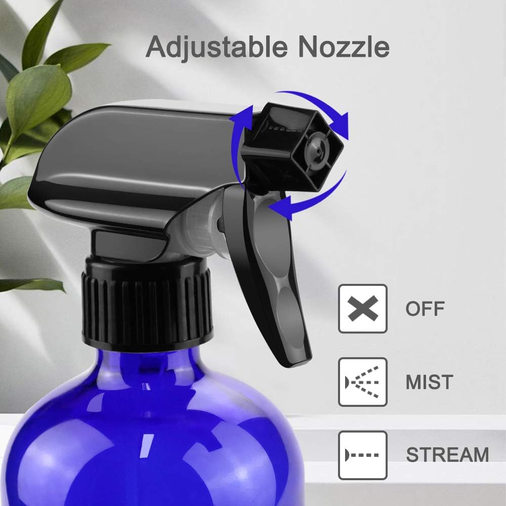 Worldgsb 16oz glass spray bottle adjustable nozzle