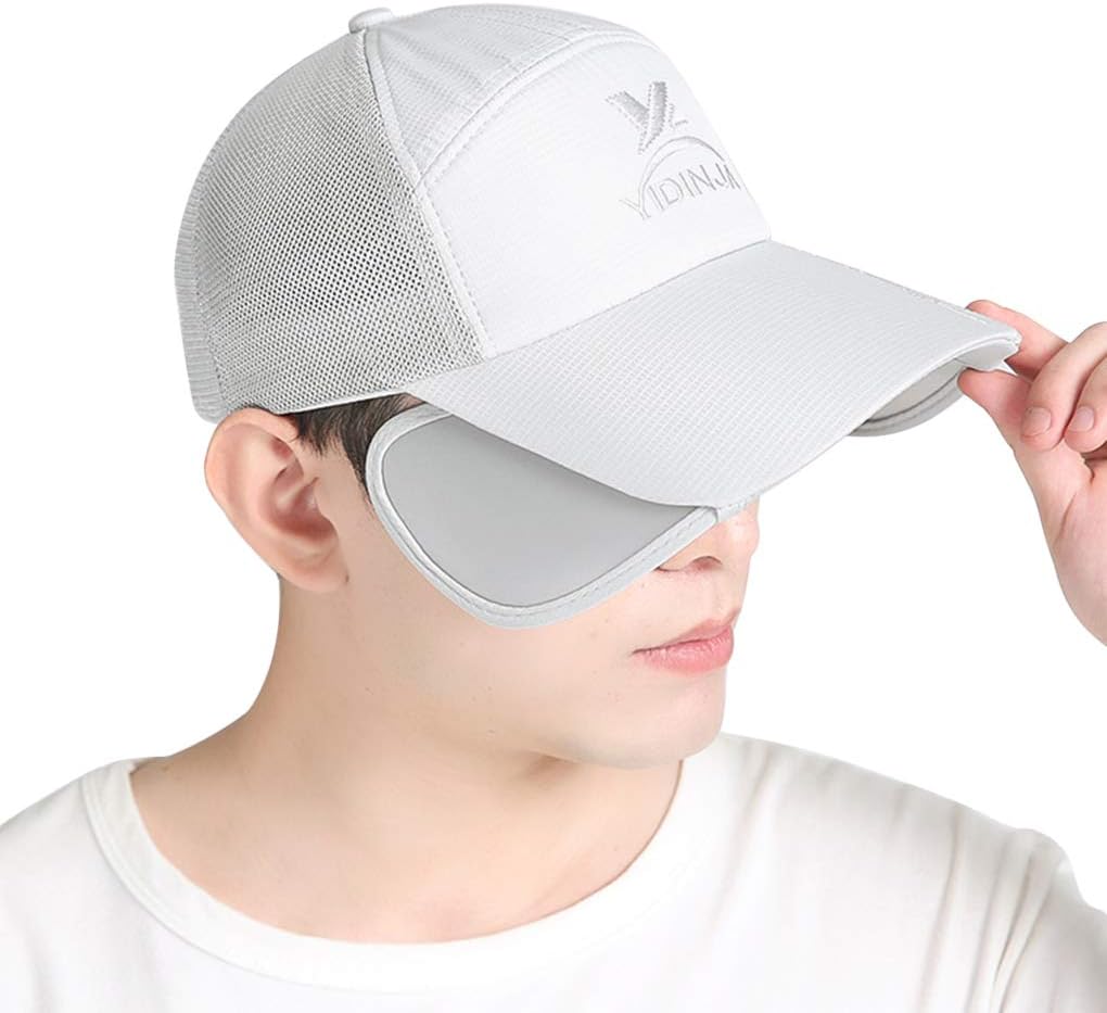 Unisex Baseball Cap with Retractable Extended Brim UV Protection Mesh Sun Hat Summer Safari Fishing Camping Hat - Image 9