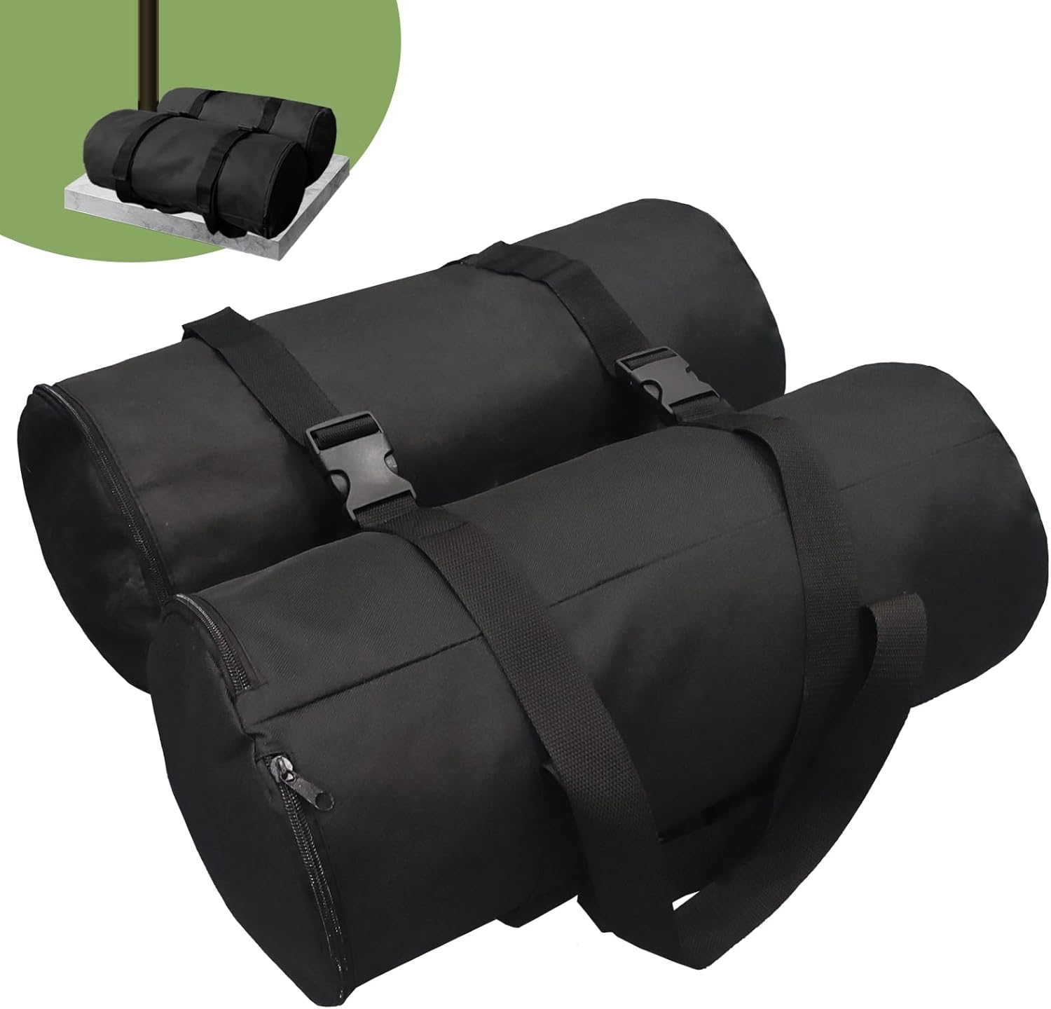 D&ONEHOS 150lbs fillable sandbags for umbrella base front view