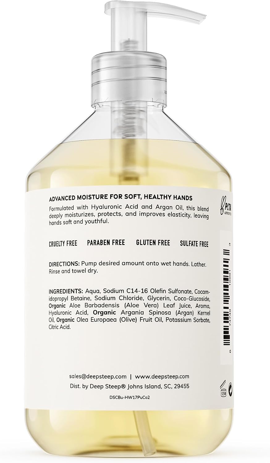Deep Steep Pure Coconut Hand Wash pump mechanism detail