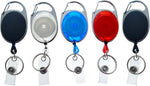 5 Pack - Premium Retractable Oval Shaped Badge Reels with Carabiner Belt Loop Clip, Keychain and ID Holder Strap by Specialist ID (Solid Black) - Image 12
