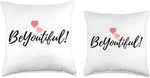 Authentic USA imported premium brand throw pillow placed on a bedroom bed setup