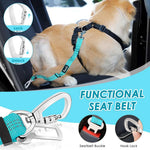 SlowTon Dog Seatbelt, 2 Pack Dog Seat Belt Car Leash Adjustable Elastic Bungee Buffer Heavy Duty Nylon Reflective Pet Safety Tether Connect to Dog Harness for Travel Riding in Vehicle (Daul Clip, B) - Image 15