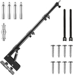 SH ring light wall mount with extended 45.7 inch boom arm front view