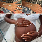 Suyi multi-layer crystal hand harness close up