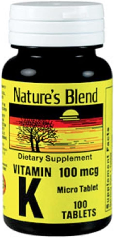 Nature's Blend Vitamin K 100Mcg Tablets 100 Ct - Image 1