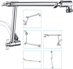 PDPBath Shower Extension Arm, 16" Upgrade Solid Brass Shower Head Extender, Adjustable Height Extended with G1/2 Universal Connection for Rain & Handheld Shower Head - Oil Rubbed Bronze - Image 11