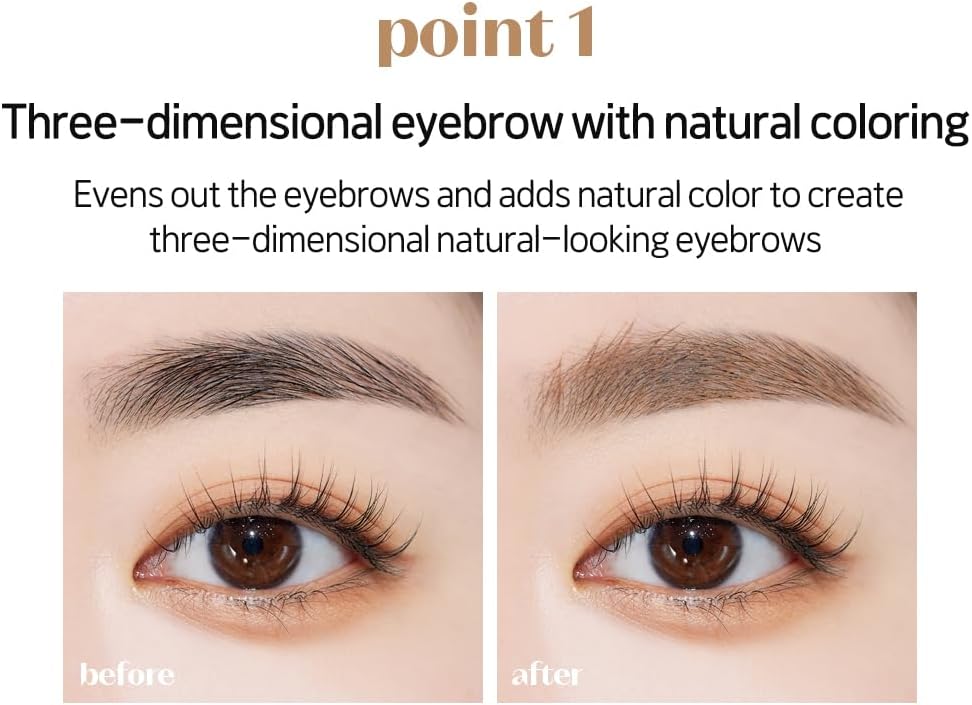 Waterproof tinted brow gel applicator wand details