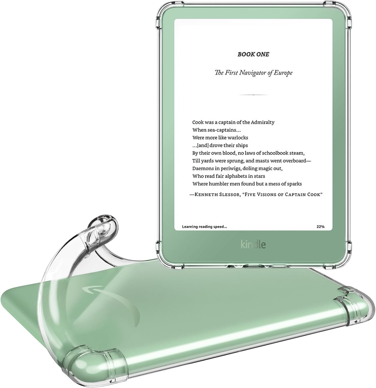 MoKo clear case for Kindle 11th Generation front view commercial