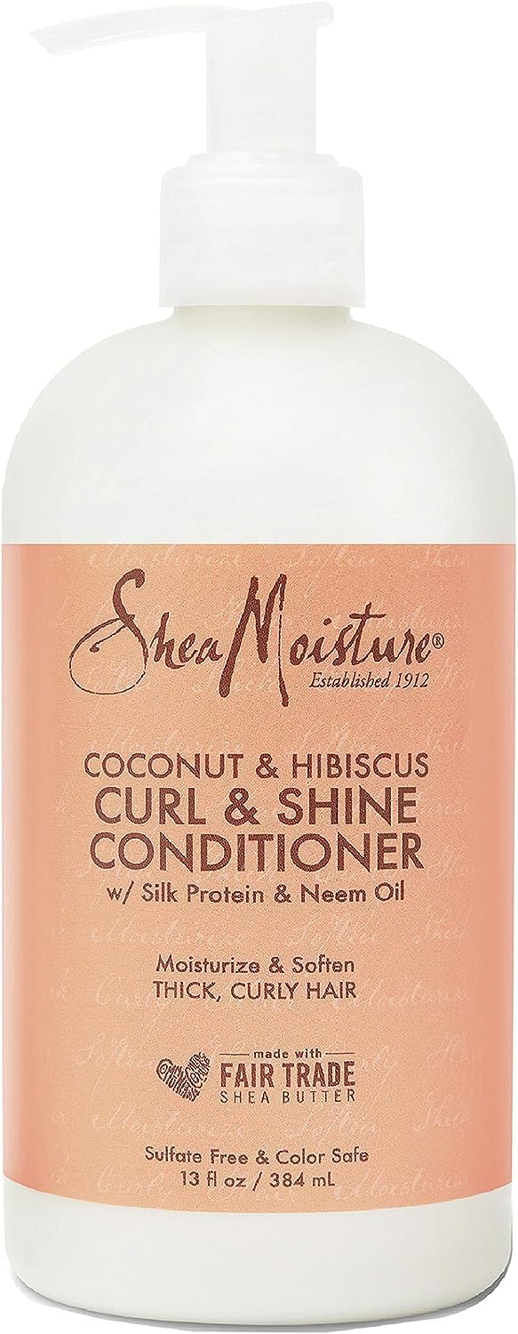 SheaMoisture Coconut and Hibiscus Curl and Shine Conditioner front view