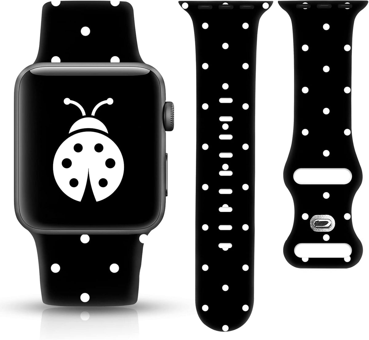 AMUSEPROFI polka dot Apple Watch band front view