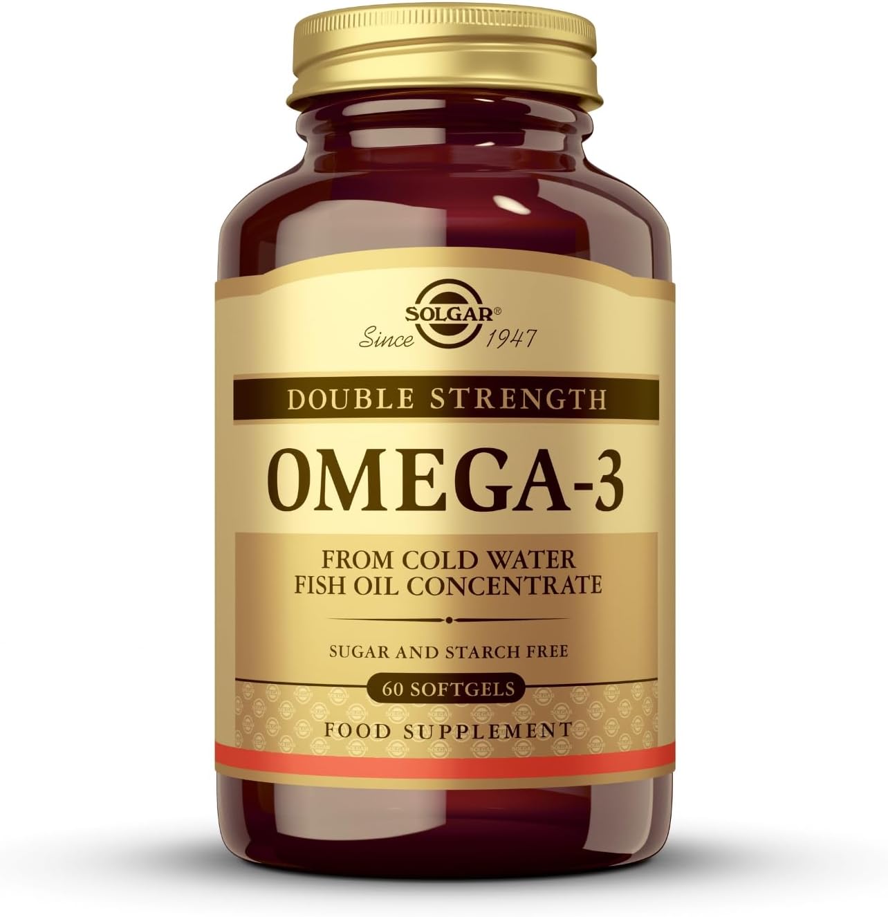 Solgar Double Strength Omega-3 700 mg 60 Softgels front view bottle