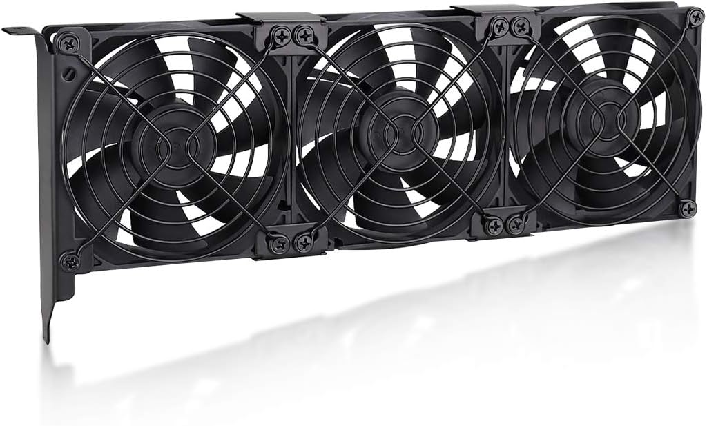 Wathai 3x90mm GPU cooler fans front view for graphics card cooling