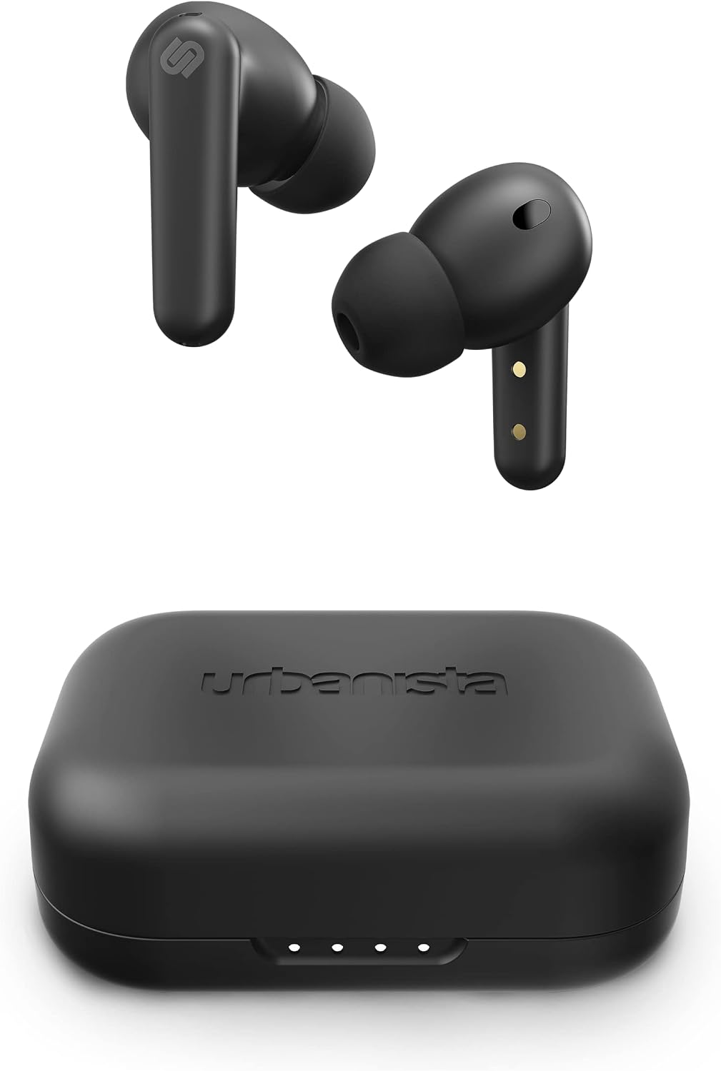 Urbanista London true wireless earbuds front view black