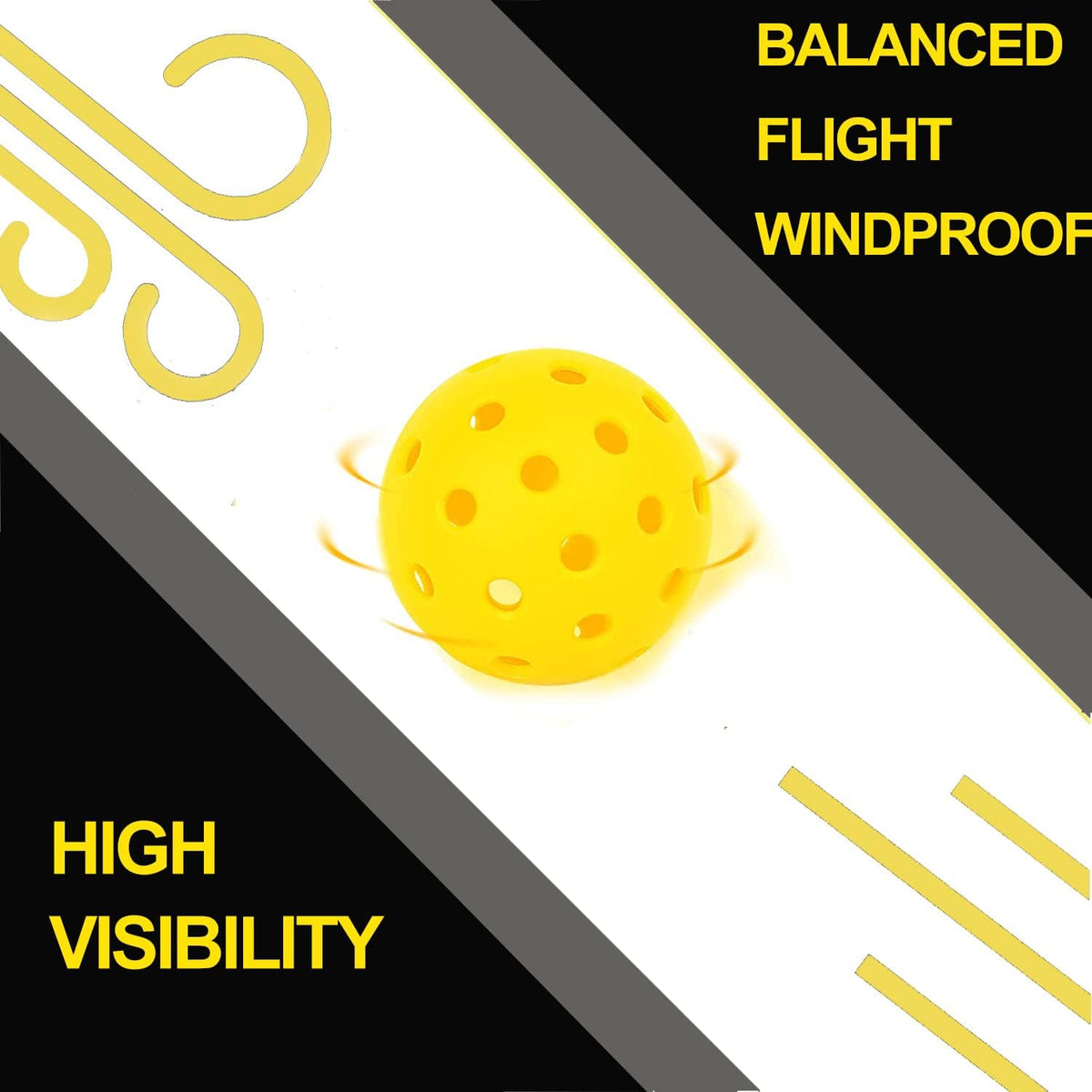 AMYPUK outdoor pickleballs pack of four arrangement