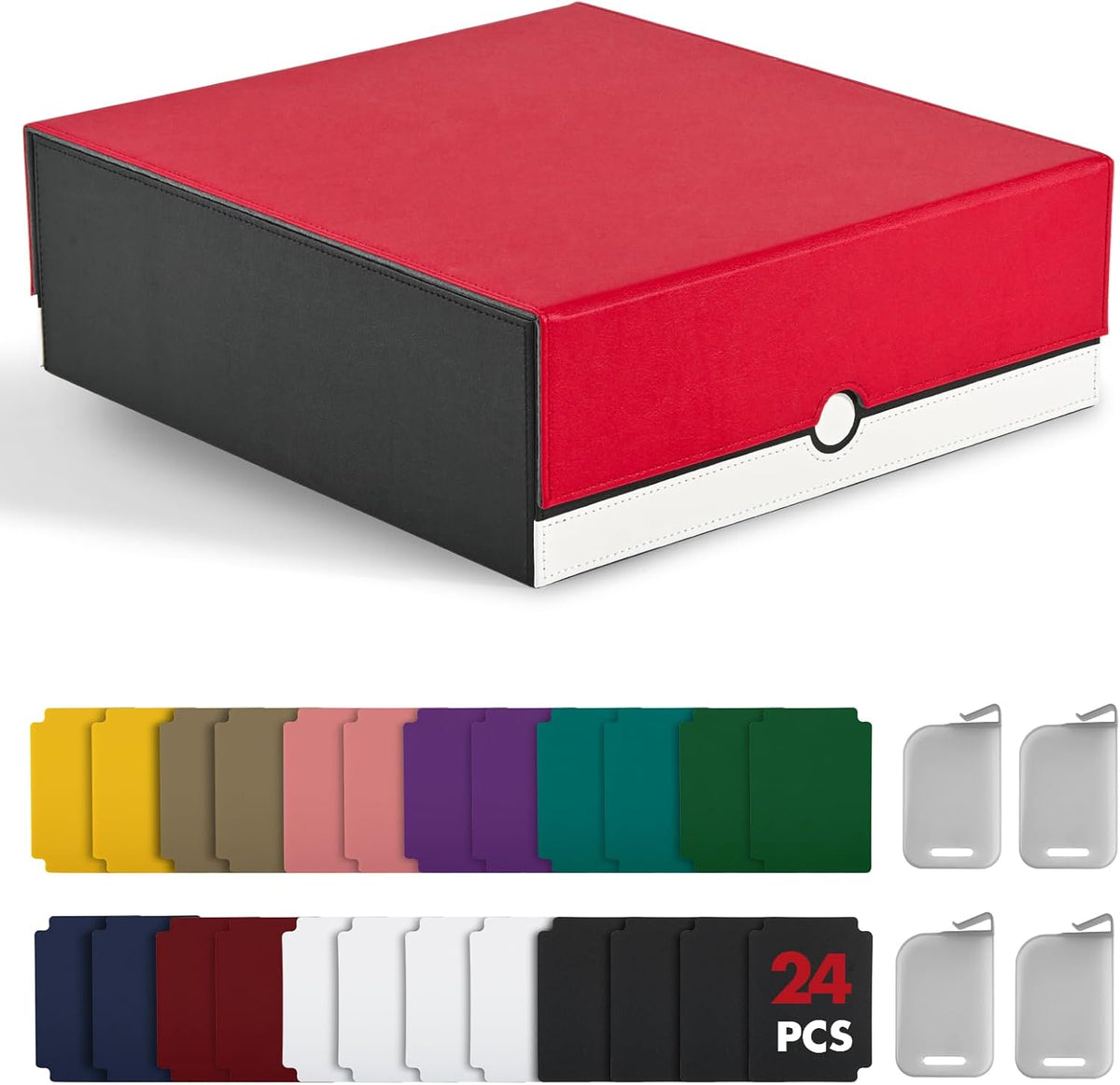TCG card storage box with detachable lid functioning as a play surface