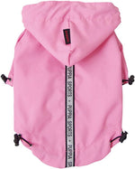 Puppia Waterproof Pet Raincoat back view with reflective tape