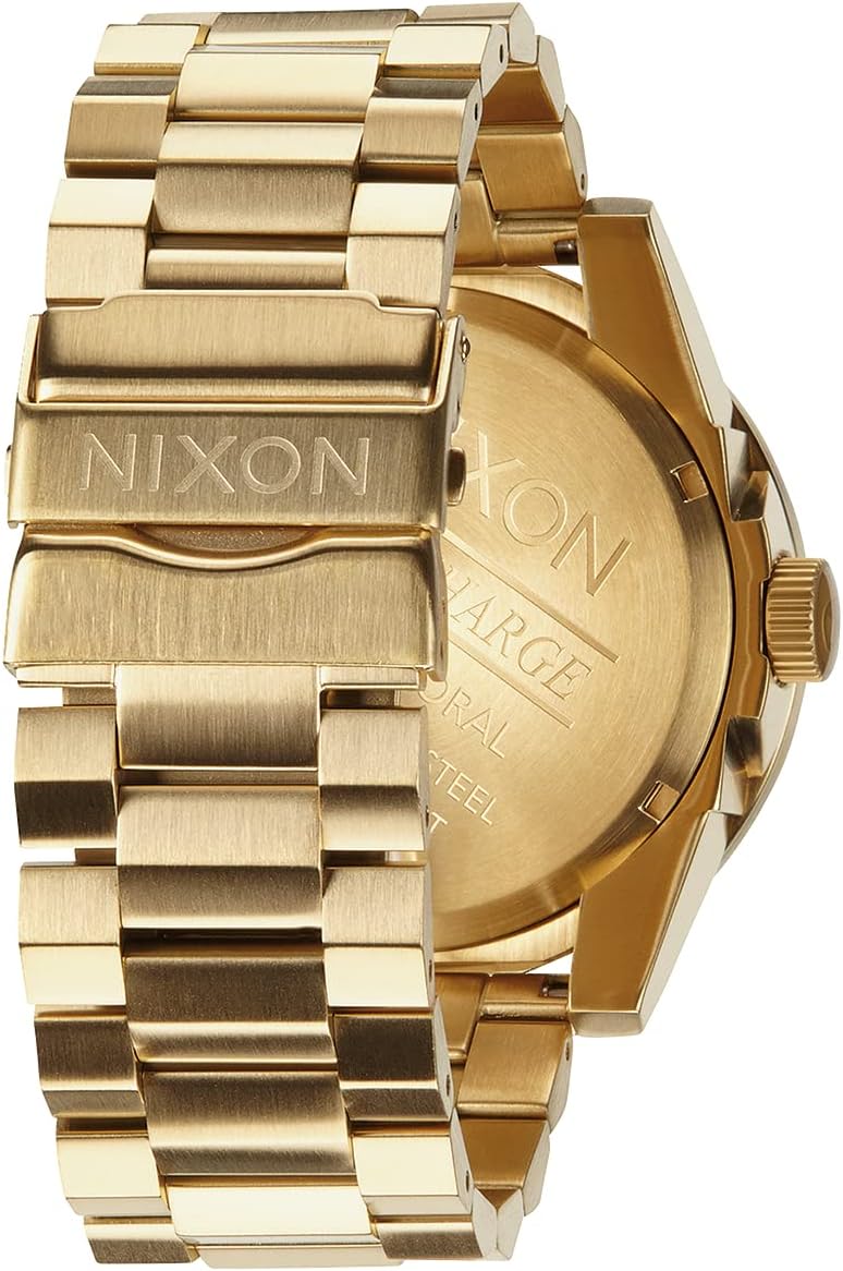 Nixon Corporal SS watch close-up of the dial and numerical hour markers