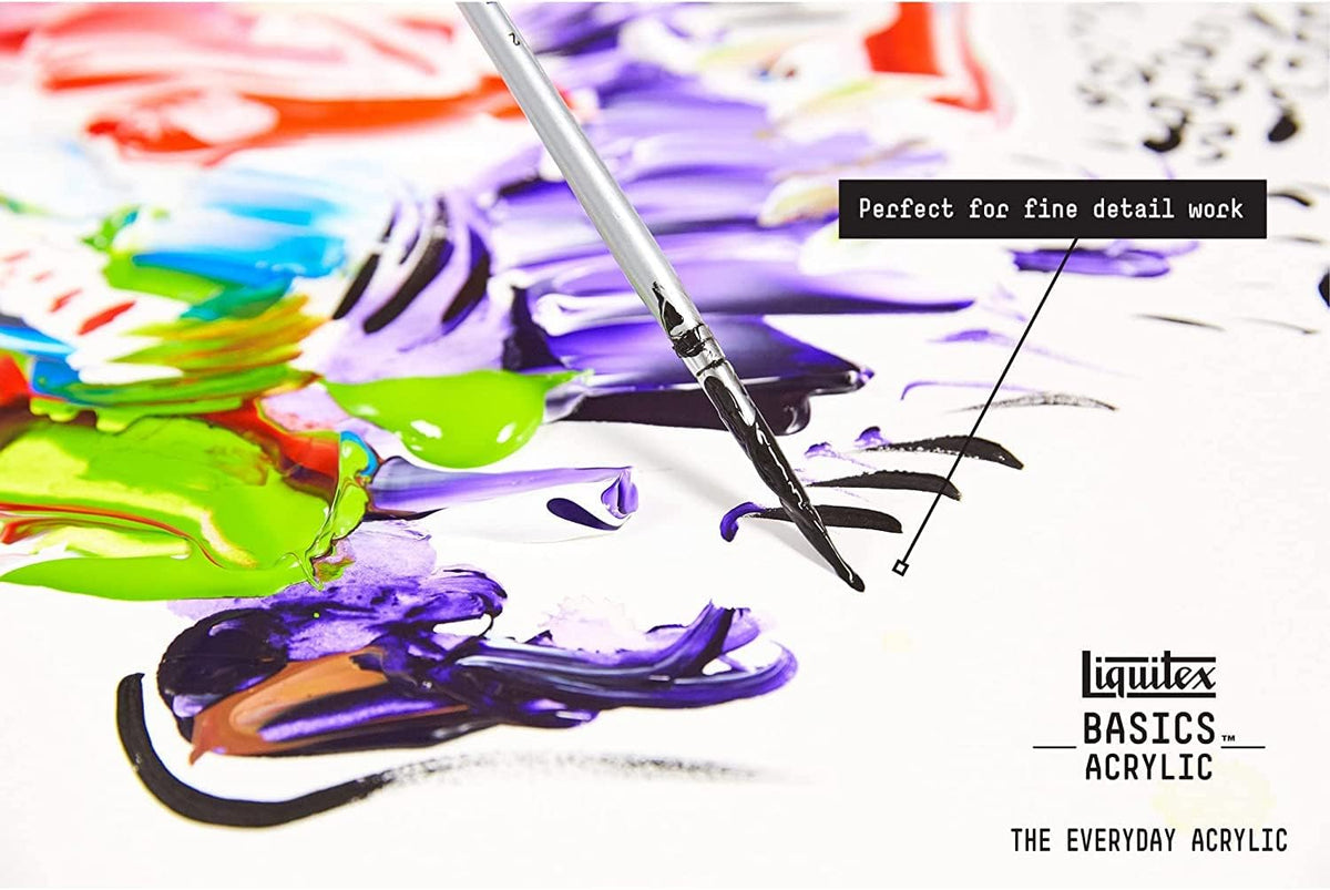 Liquitex Basics acrylic paint set scale comparison view