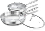 DELARLO Tri-Ply Stainless Steel Pan,18/10, 12.5" | Nontoxic Durable Oven Safe 800 All Cooktops Compatible Fast Even Heat PFOA Free Large Frying Pan Nontoxic Cookware - Image 15