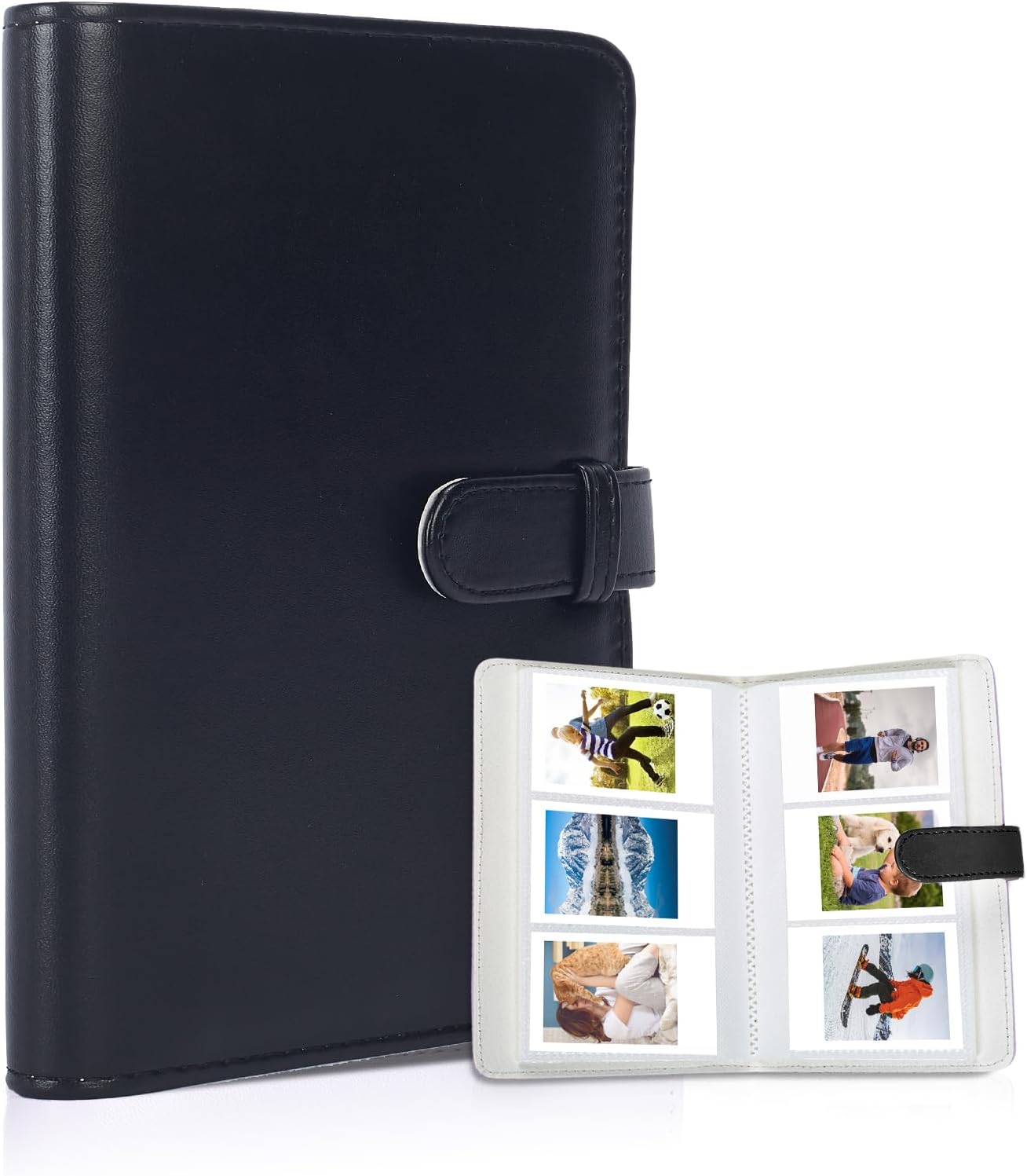 Riosin 108 pockets mini photo album front view black