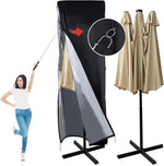 DOCEPERT Patio Umbrella Cover fits 11FT to 13FT Outdoor Umbrellas, 420D Outdoor Cantilevered Offset Umbrella Cover with Sturdy Waterproof Zipper and Top Vent - Image 9