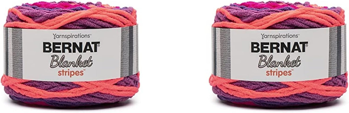 Bernat Blanket Perfect Phasing - 2 Pack of 220 Yards/10.5 oz Citron 100% Polyester Yarn - Image 13