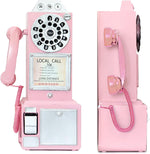 Guyifuny vintage pink phone dial and coin slot close up
