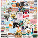 Minimalist brown vinyl stickers for e-reader customization