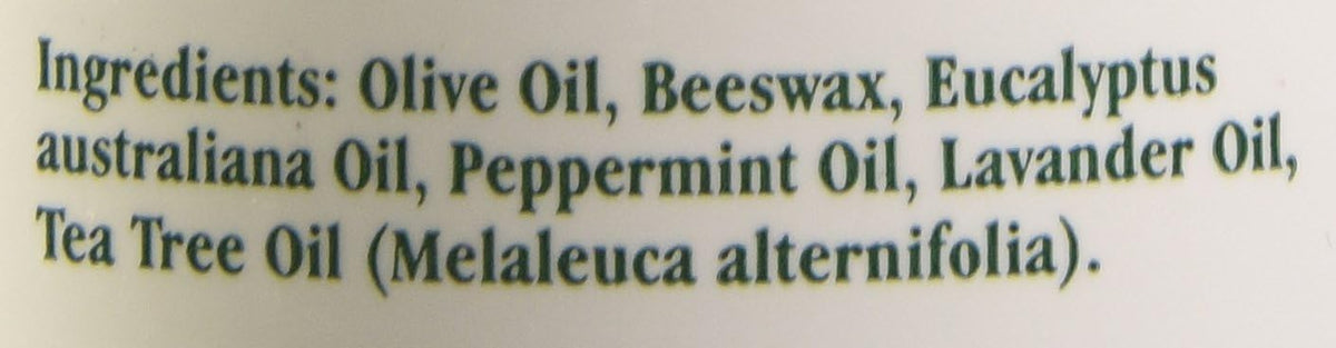 Tea Tree Therapy chest oil ingredients list and botanical highlights