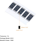 Patikil 2512 chip resistors close up view of packaging