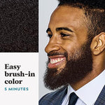 Back of the box displaying ingredients and application instructions for dark brown beard color