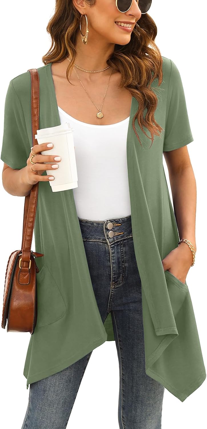 Veryoung short sleeve cardigan lifestyle flat lay