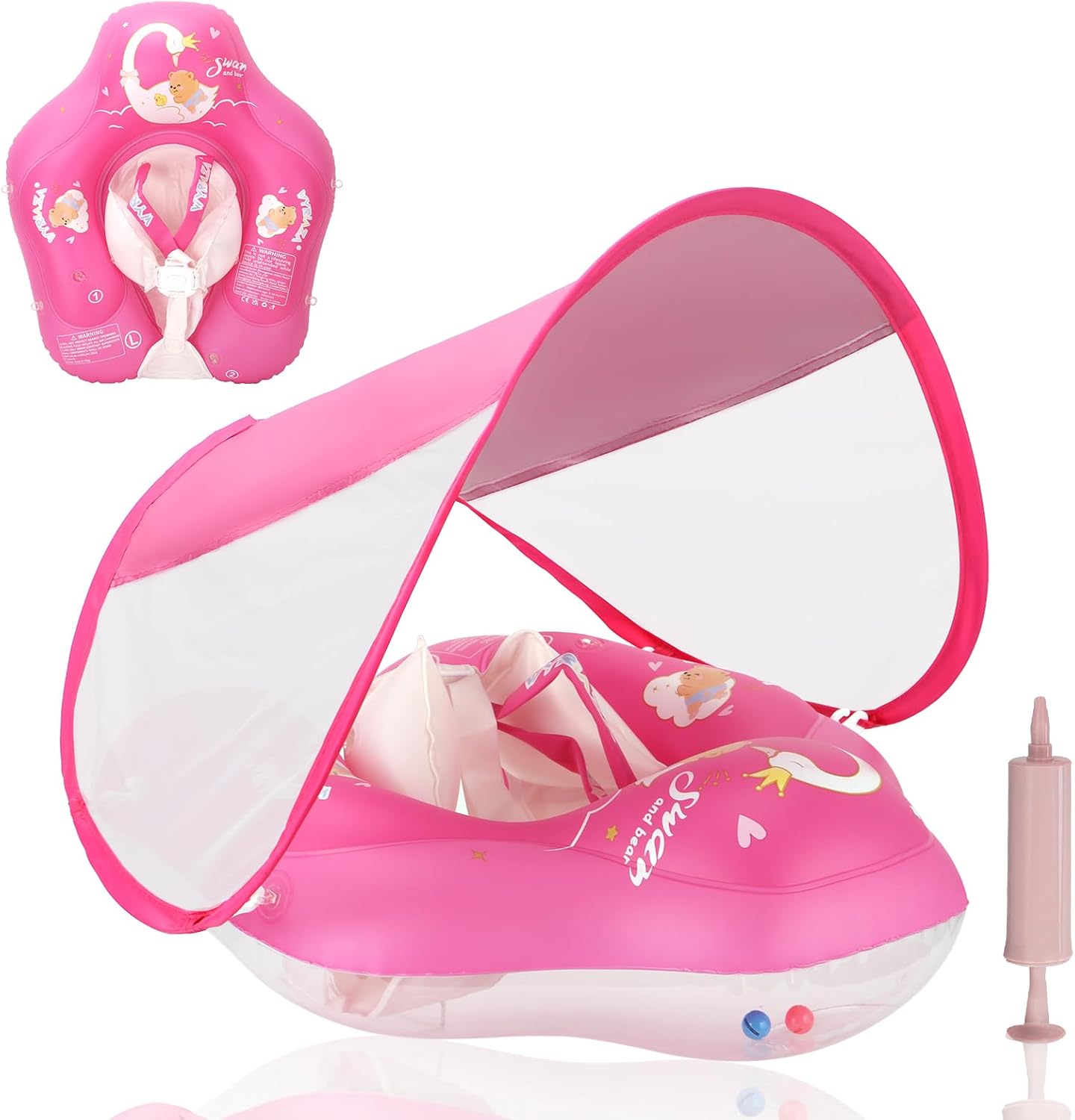 Loowarts Baby Float with Canopy front view