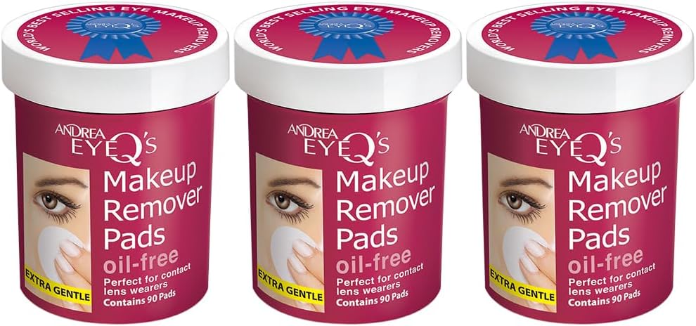 Andrea Eye Q's Oil-free Eye Makeup Remover Pads, 65-Count (Pack of 3) - Image 1