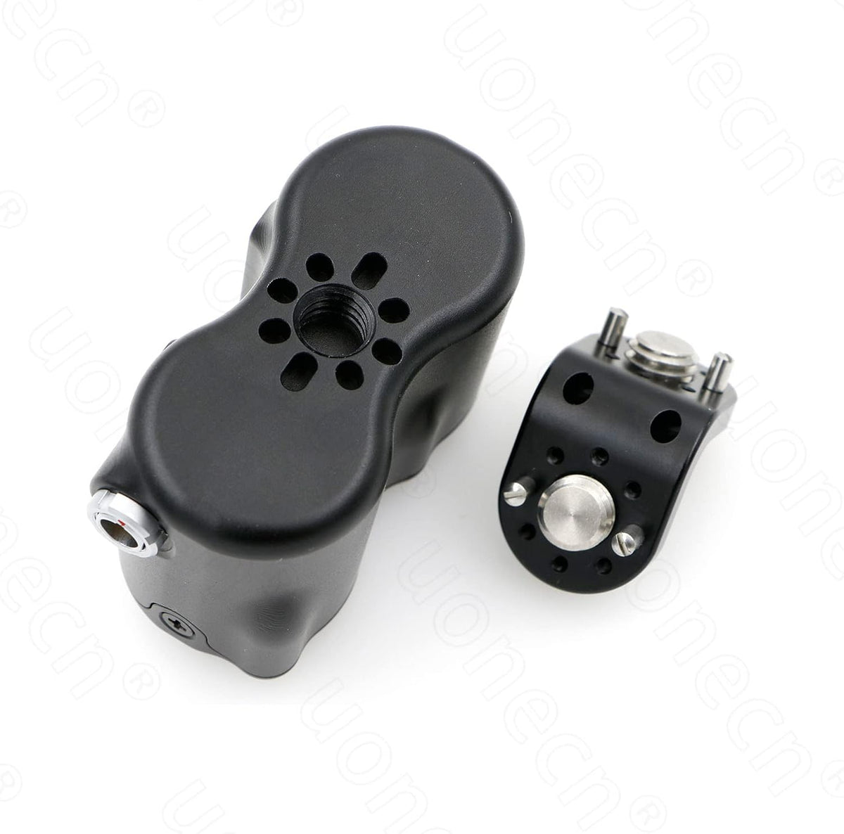 Uonecn adapter showing dual XLR female ports