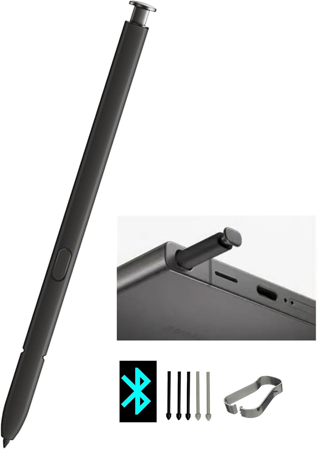 Galaxy S24 Ultra S Pen with Bluetooth,Replacement Stylus, Violet/Gray | BLE Bluetooth Pairing, Air Actions Gestures, Remote Shutter, EMR Passive No Battery, Palm Rejection, S Pen Replacement - Image 9