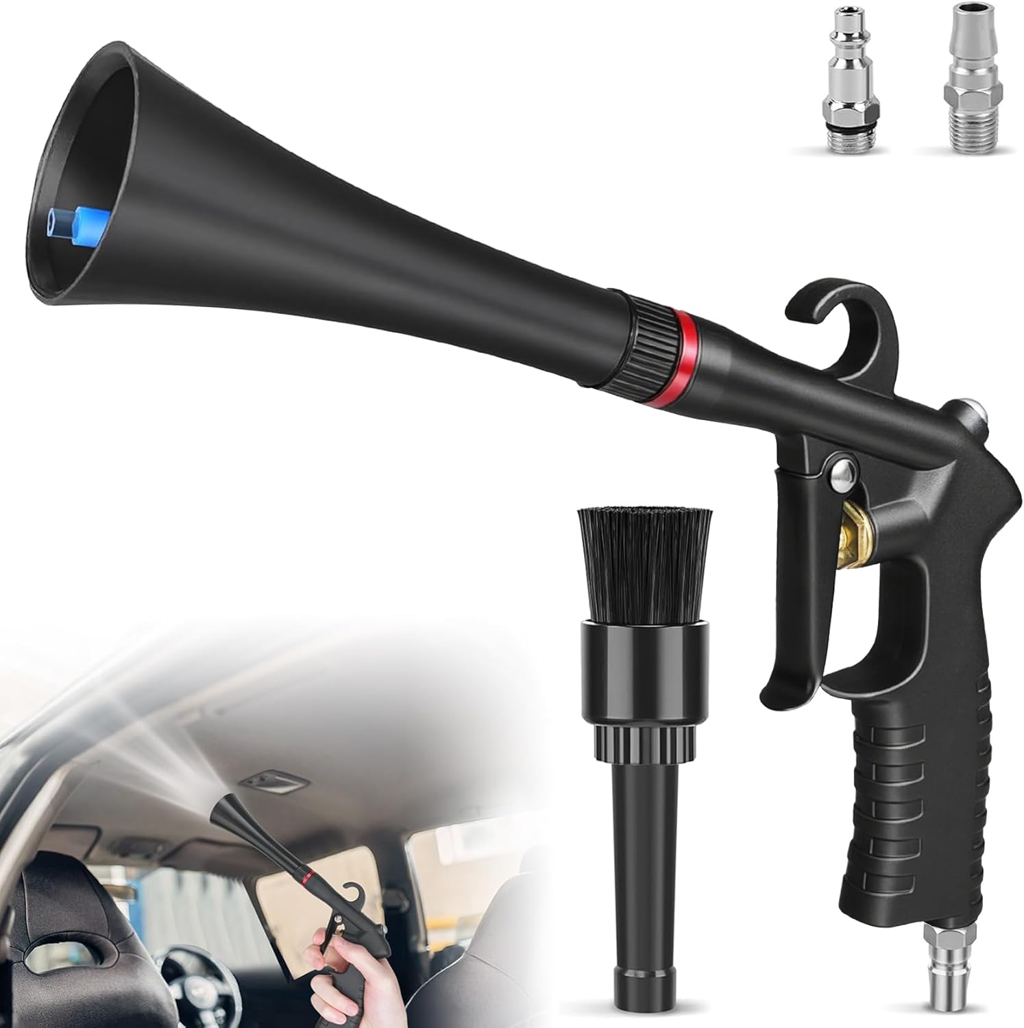 Senduzll tornado car cleaning gun front view premium pneumatic detailing tool