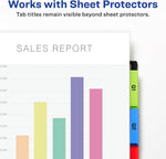 Avery plastic binder dividers multicolored tabs close up