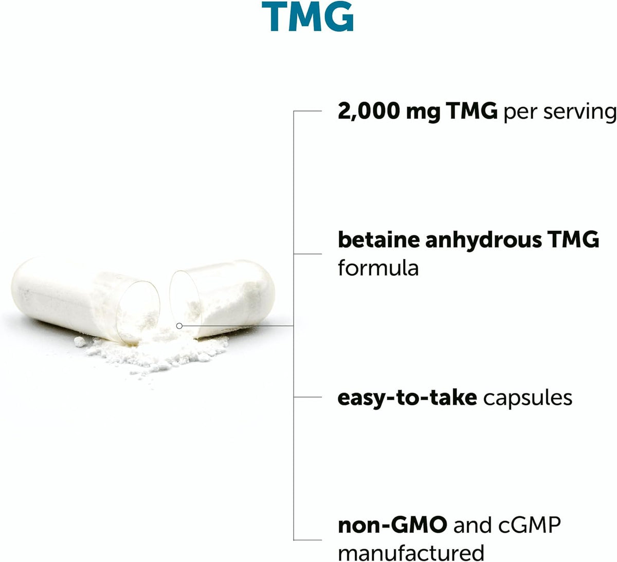 Micro Ingredients betaine anhydrous supplement bottle side label details