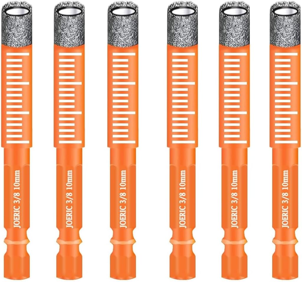 1/4" Dry Diamond Drill Bit Set, 10 PCS 6mm Ceramic Drill Bit Diamond Core Drill Bit Tile Drill Bit with Storage Case for Granite Marble Tile Ceramic Stone Glass (Not for Wood) - Image 9