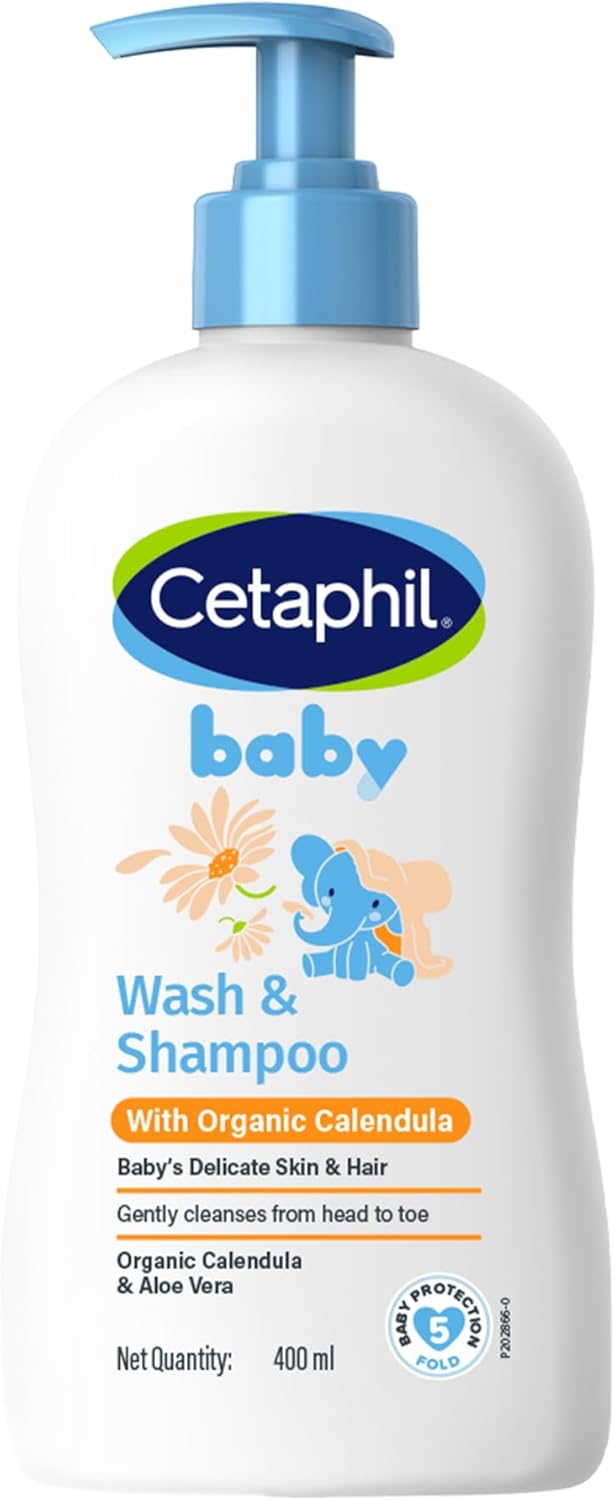 Cetaphil baby wash and shampoo front view bottle