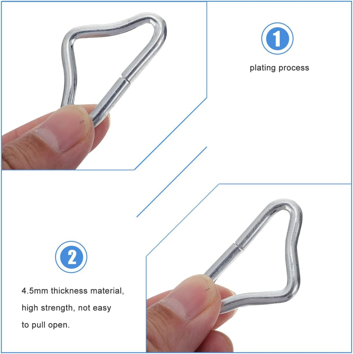 HONMEET 40pcs metal V-rings packaging
